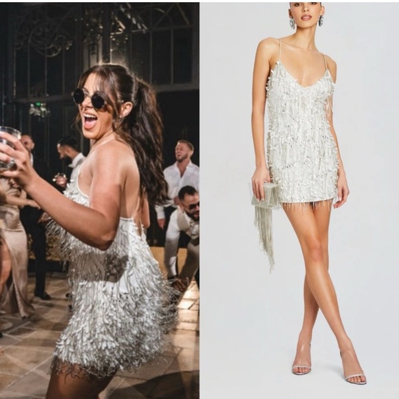 Retrofete Dresses & Skirts - NWT Retrofete Haven Embellished Fringe White Mini Dress Cryatals $998